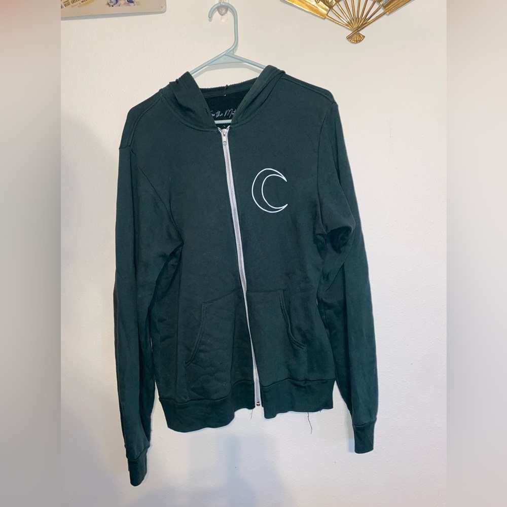 Free the mother “moon mother” zip up hoodie